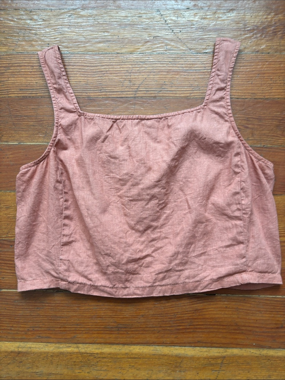 Lou & Grey Terra Cotta Square Neck Crop Top